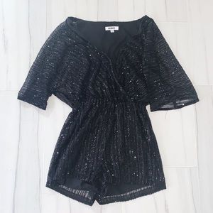 🐾BLACK SPARKLY BB DAKOTA ROMPER🐾